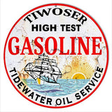ArtFuzz Tiwoser Gasoline Reproduction Motor Oil Metal Sign 30×30 Round