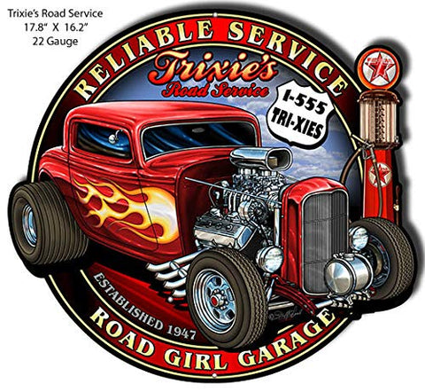 Hot Rod Garage Art Metal Sign By Steve McDonald 16.2×17.8
