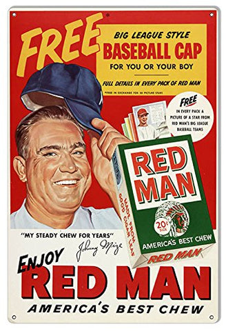 Red Man Cigarette Reproduction Cigar Metal Sign 12x18