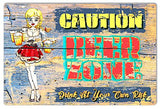 Beer Zone Blonde Man Cave Bar Metal Sign By Phil Hamilton 12x18