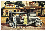 Afternoon Selling Berries in A Classic Car 1930s Ford by Artist Bob Kramer 12×18