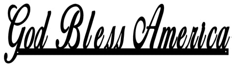 God Bless America Cut Out Wall Decor Silhouette Metal Sign 7×23.5