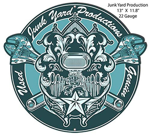 Junk Yard Production Metal Cut Out Garage Shop Art By Bernard Oliver