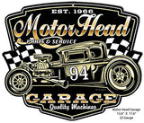 Motor Head Cut Out Garage Art Metal Sign By Steve McDonald 11.6×13.6