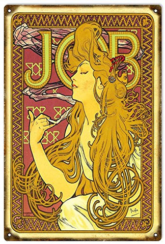 Vintage Job Cigarett Reproduction Sign 12x18
