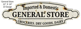 General Store Grocery Goods Cut Out Country Metal Sign 8×24