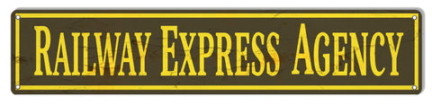 Railway Express Agency Reproduction Large Railroad Metal Sign 6×30