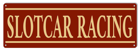 Slot Car Racing Reproduction Motor Speedway Metal Sign 6×18