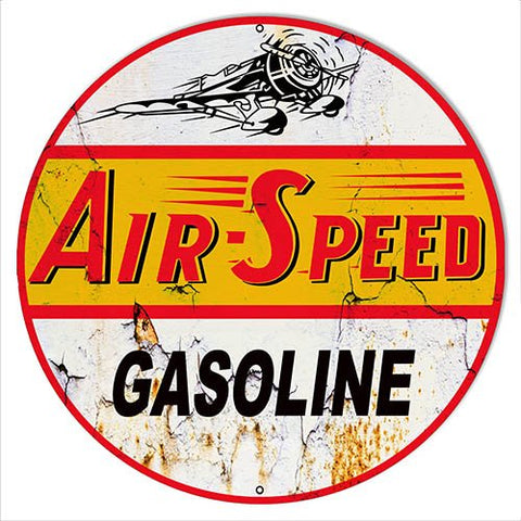 Air Speed Reproduction Vintage Motor Oil Metal Sign 24×24 Round