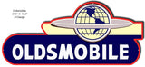 Oldsmobile Reproduction Cut Out Garage Shop Metal Sign 15.6×34.6