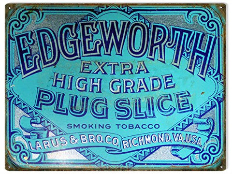 Vintage Edgeworth Tobacco Reproduction Sign 9x12