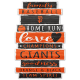 San Francisco Giants Sign 11x17 Wood Family Word