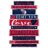 Cleveland Guardians Sign 11x17 Wood Family Word Design