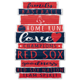 Boston Red Sox Sign 11x17 Wood Family Word