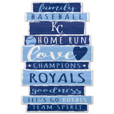 Kansas City Royals Sign 11x17 Wood Family Word