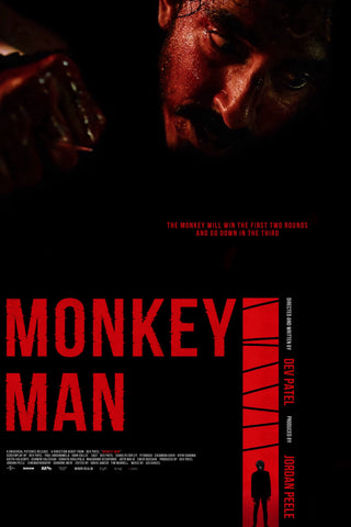 Monkey Man Movie Poster - 27 x 40 inch