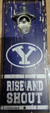 BYU Cougars Sign Wood 5x11 Bottle Opener Slogan Alternate