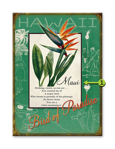 Bird of Paradise Wood Sign 28x38