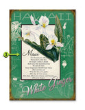White Ginger Wood Sign 23x31