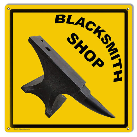 Blacksmith Shop Reproduction Metal Sign 12×12