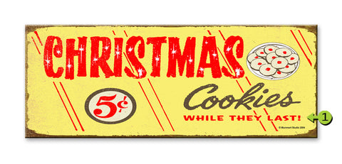 Xmas Cookies Wood Sign 17x44