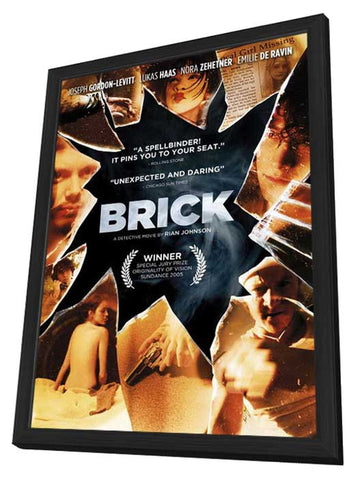 Brick 11 x 17 Movie Poster - Style E - in Deluxe Aluminum Frame