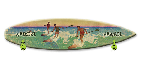 Making Waves SUP Surfboard Wood Sign 8x32