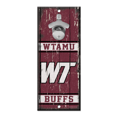 West Texas A&M Buffs Sign Wood 5x11 Bottle Opener Alternate