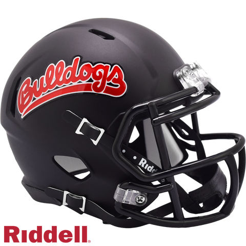 Fresno State Bulldogs Helmet Riddell Replica Mini Speed Style Matte Black
