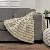 PUFFY FAUX FUR THROW