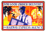 Railway Express Delivery Reproduction Railroad Metal Sign 12×18
