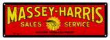 Massey Harris Farm Equipment Reproduction Country Metal Sign 6×18