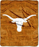 Texas Longhorns Blanket 46x60 Micro Raschel Grunge Style
