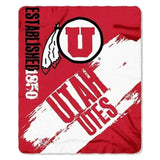 Utah Utes Blanket 50x60 Fleece Painted Design
