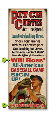 Baseball Metal 17x44