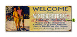 Winter Retreat Wood Sign 17x44