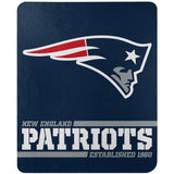 New England Patriots Blanket 50x60 Fleece Split Wide Design