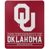 Oklahoma Sooners Blanket 50x60 Fleece Control Design