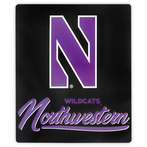 Northwestern Wildcats Blanket 50x60 Raschel Signature Design