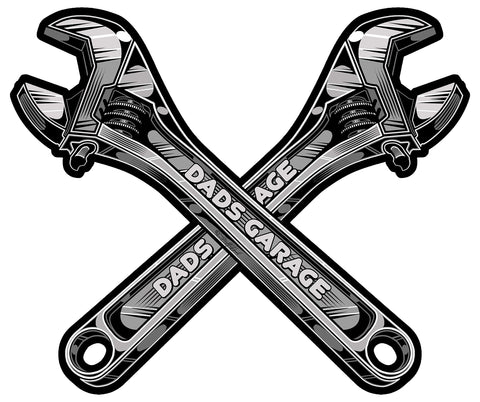 Dads Garage Tools Laser Cut Out Man Cave Metal Sign 14.5×17.5