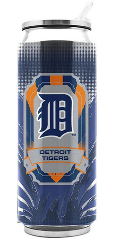 Detroit Tigers Stainless Steel Thermo Can   16.9 ounces   Special Order