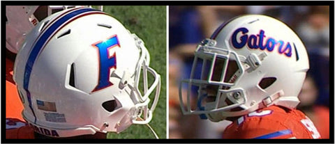 Florida Gators Revolution Speed Authentic Helmet   White 2015   Special Order