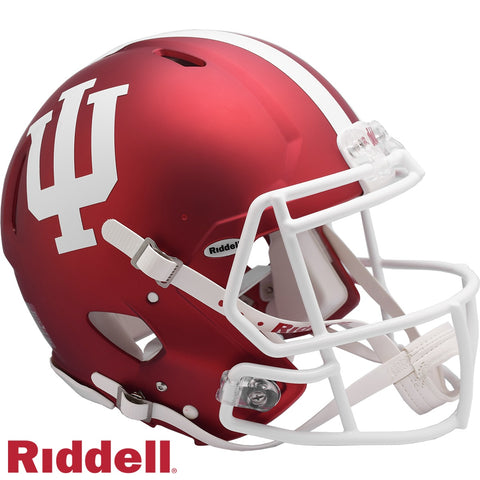 Indiana Hoosiers Helmet Riddell Authentic Full Size Speed Style Crimson - Special Order