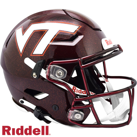 Virginia Tech Hokies Helmet Riddell Authentic Full Size SpeedFlex Style Maroon - Special Order