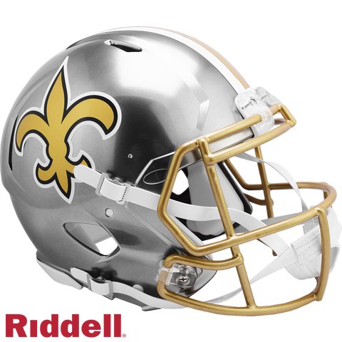 New Orleans Saints Helmet Riddell Authentic Full Size Speed Style FLASH Alternate