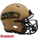 Seattle Seahawks Helmet Riddell Replica Mini Speed Style Salute To Service 2023
