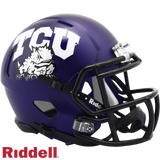TCU Horned Frogs Helmet Riddell Replica Mini Speed Style Satin Purple