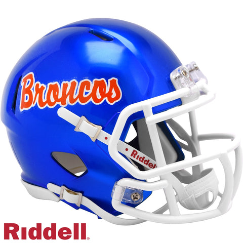 Boise State Broncos Helmet Riddell Replica Mini Speed Style Script