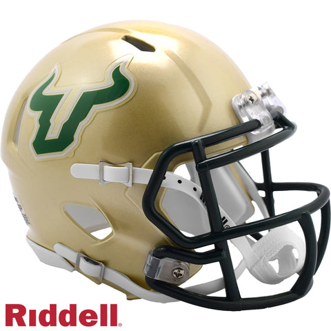South Florida Bulls Helmet Riddell Replica Mini Speed Style Gold