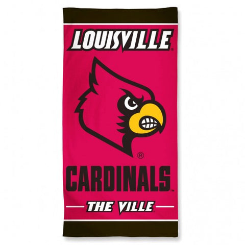 Louisville Cardinals Towel 30x60 Beach Style - Special Order